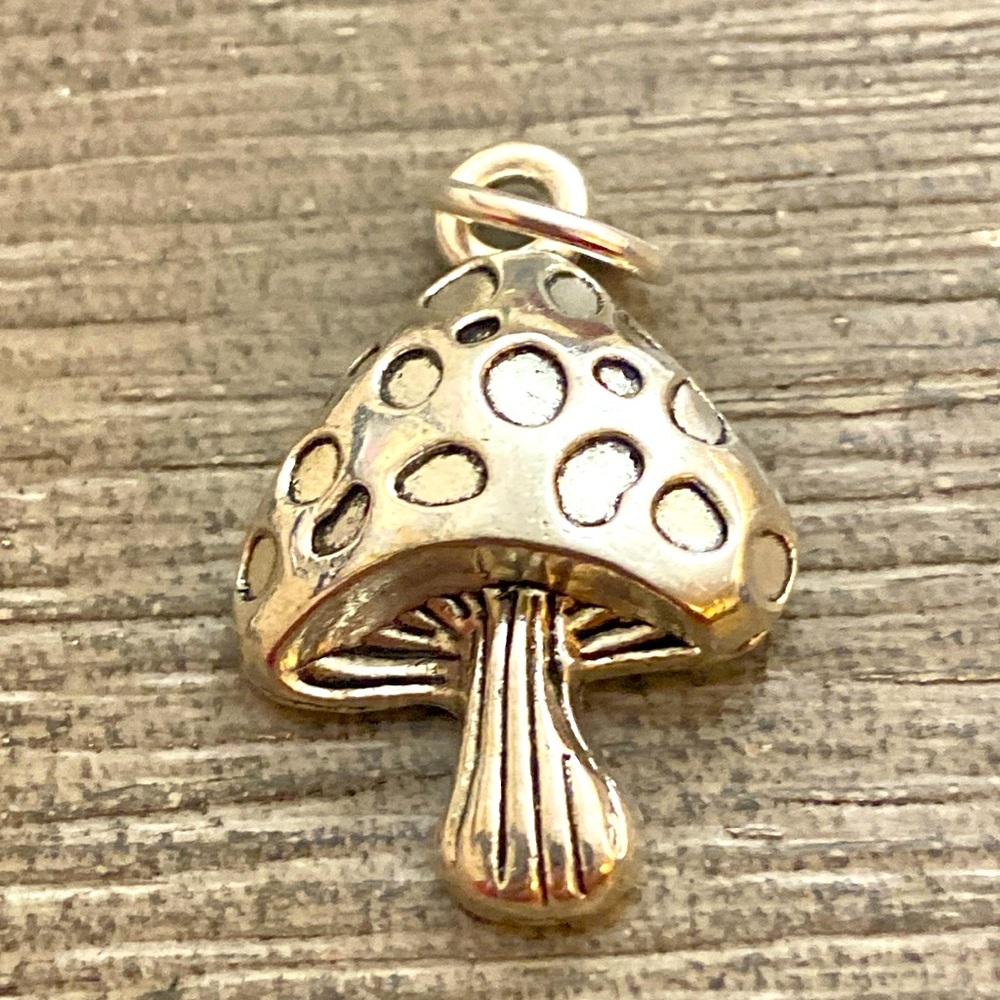 5/$10❤️❤️❤️NEW TIBETAN SILVER MUSHROOM CHARM PENDANT